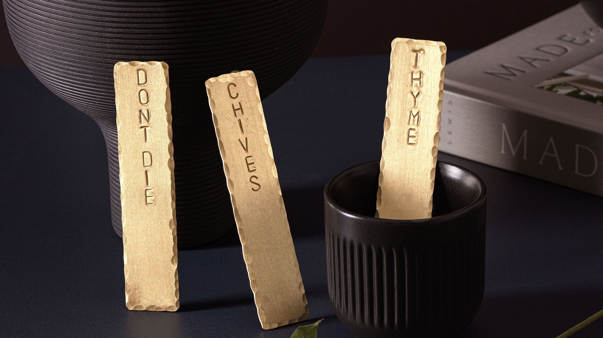 Brass Plant, Herb and Vegetable Garden Tags and Stakes