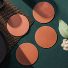 Brushed Copper Coaster Set 2mm No Engraving Empire Copper Portrait Websize