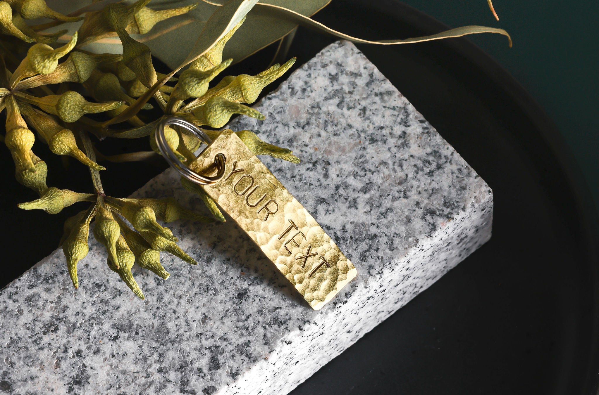 Planished Brass Keyring Personalised Engraving Empire Copper Websize Landscape