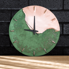 Green Patina Copper Half Time Wall Clock Empire Copper Landscape Websize